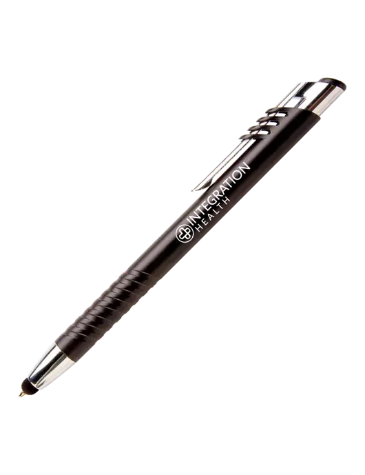 Schirhart Black Stylus Pen - Blue Ink w/Integration Health Logo