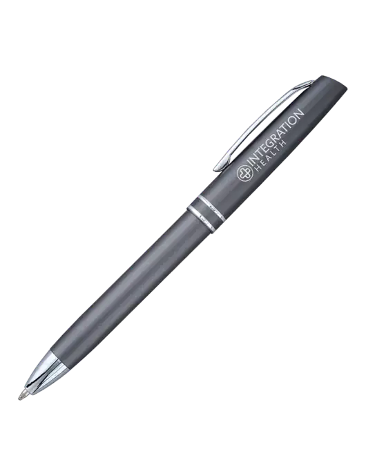 Gunmetal Anguilla Black Ink Pen w/Integration Health Logo