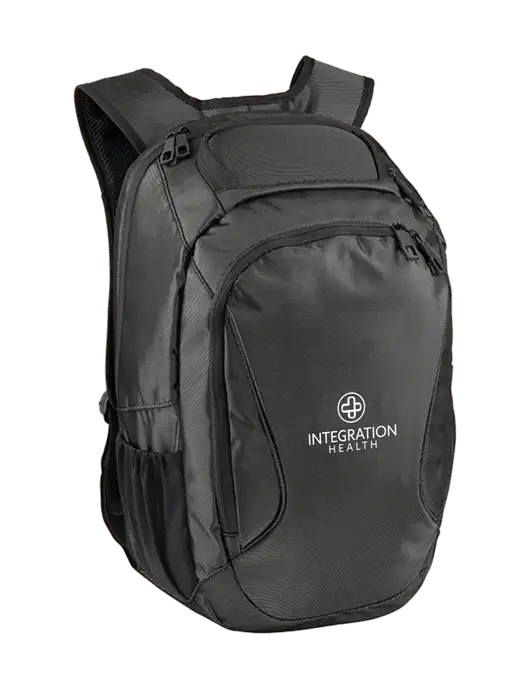 Stealth Dark Grey/Black Laptop Backpack w/Integration Health Logo