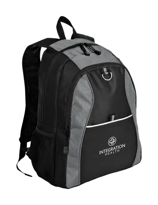 Honeycomb Grey/Black Backpack w/Integration Health Logo