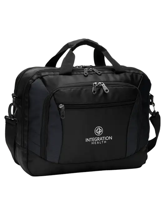 Commuter Black Laptop Briefcase w/Integration Health Logo