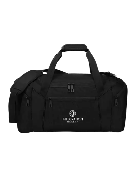 Slim & Lite Black Duffel    w/Integration Health Logo