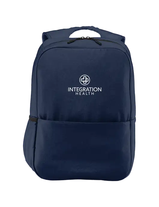 Access Square Laptop River Blue Navy Backpack w/Integration Health Logo
