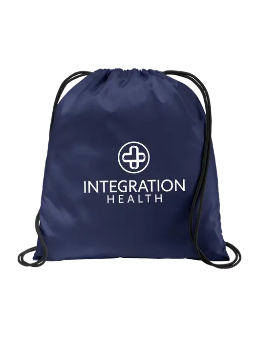 Drawstring  True Navy Cinch Pack w/Integration Health Logo