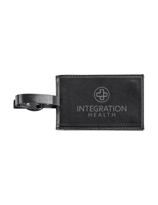 Fabrizio Black Executive Luggage Tag w/Integration Health Logo