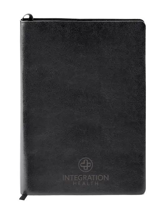 Fabrizio Black Soft Cover 5.75 x 8.125 Journal w/Integration Health Logo