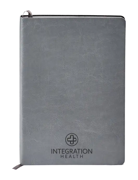 Fabrizio Grey Soft Cover 5.75 x 8.125 Journal w/Integration Health Logo