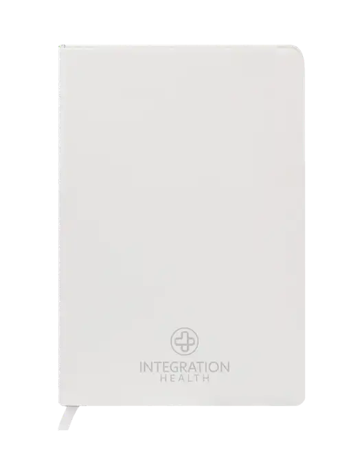 Fabrizio White Hard Cover 5.75 x 8.3  Journal w/Integration Health Logo