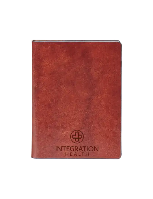 Fabrizio Brown Rfid Passport Holder w/Integration Health Logo