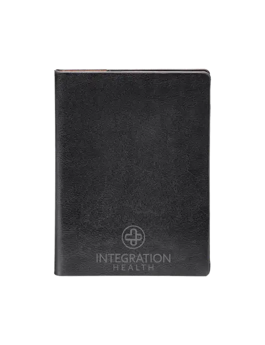 Fabrizio Black Rfid Passport Holder w/Integration Health Logo