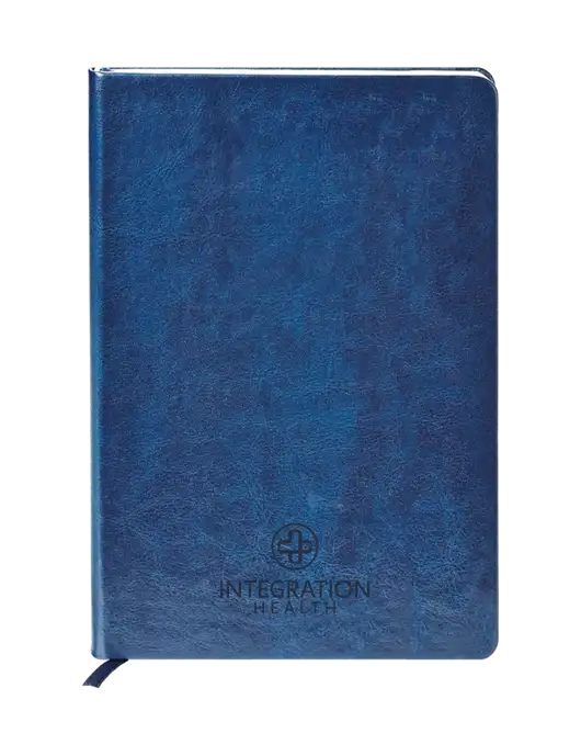 Fabrizio Blue Hard Cover 5.75 x 8.3 Journal w/Integration Health Logo