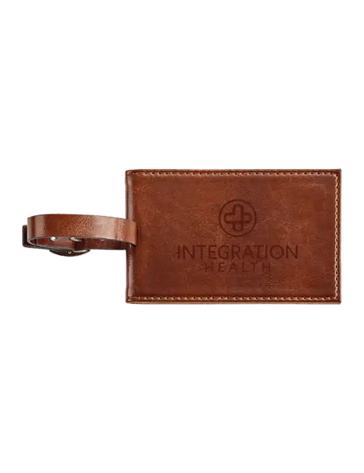 Fabrizio Brown Executive Luggage Tag w/Integration Health Logo