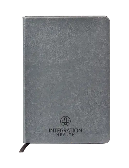 Fabrizio Grey Hard Cover 5.75 x 8.3 Journal w/Integration Health Logo