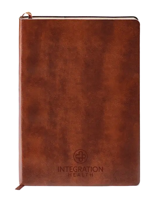 Fabrizio Brown Soft Cover 5.75 x 8.125 Journal w/Integration Health Logo