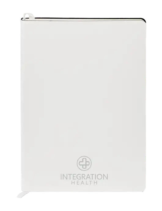 Fabrizio White Soft Cover 5.75 x 8.125 Journal w/Integration Health Logo
