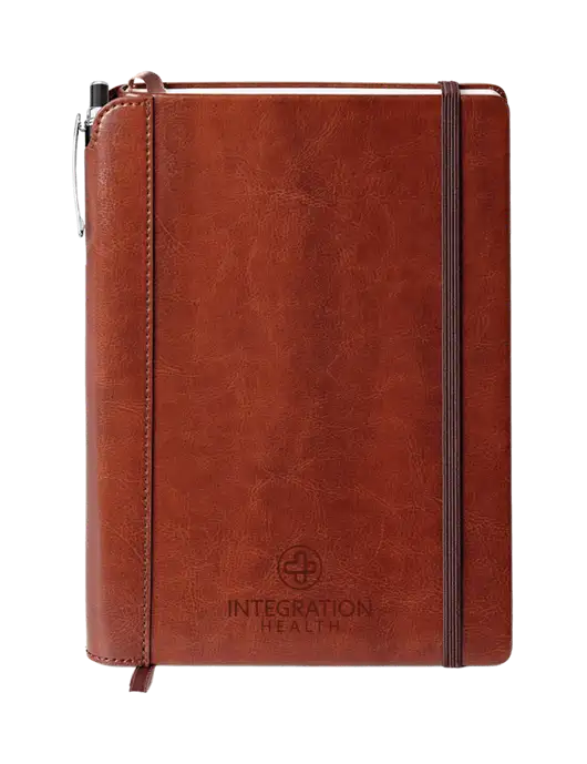 Fabrizio Brown Journal 6.375 x 8.375 Combo w/Integration Health Logo