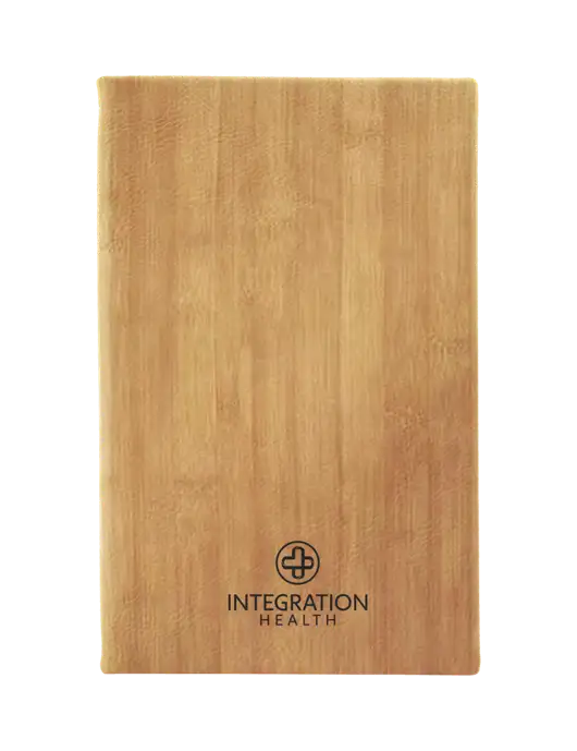 Bamboo Leatherette 5.25 x 8.25 Journal w/Integration Health Logo