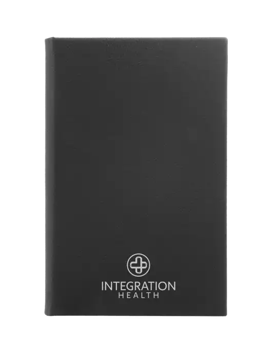 Black Leatherette 5.25 x 8.25 Journal w/Integration Health Logo
