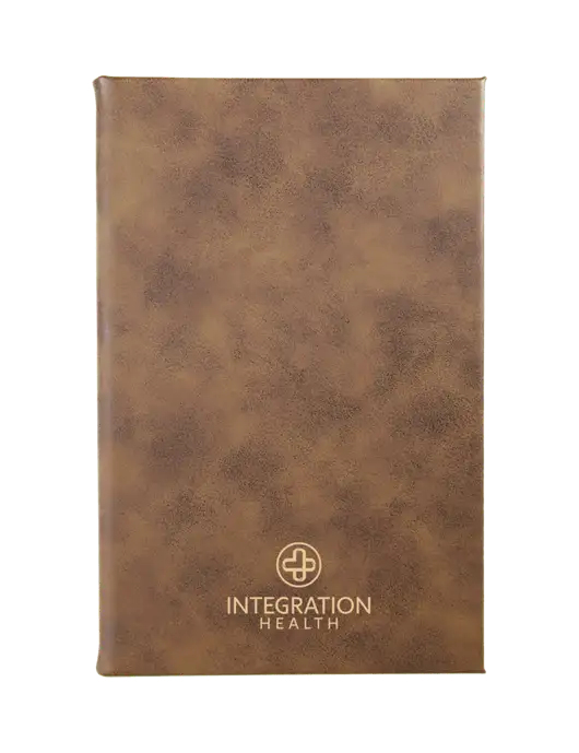 Rustic Leatherette 5.25 x 8.25 Journal w/Integration Health Logo