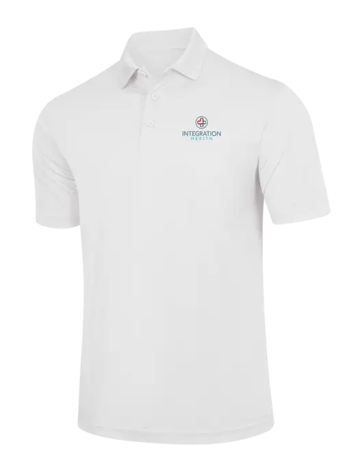 White PosiCharge Competitor Polo w/Integration Health Logo