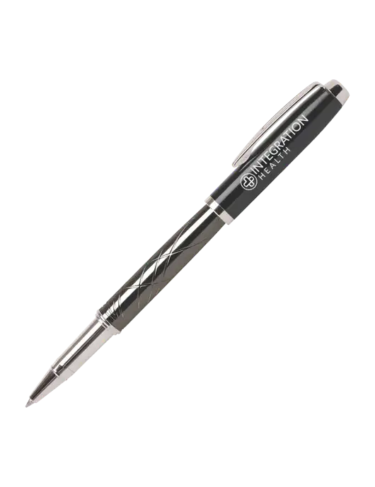Modernist Black Rollerball Pen - Black Ink w/Integration Health Logo