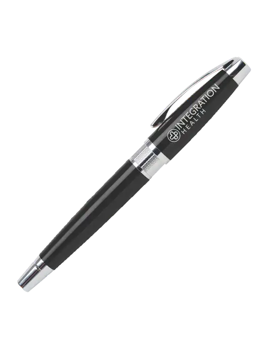 Masscotti Black Rollerball Pen - Black Ink w/Integration Health Logo