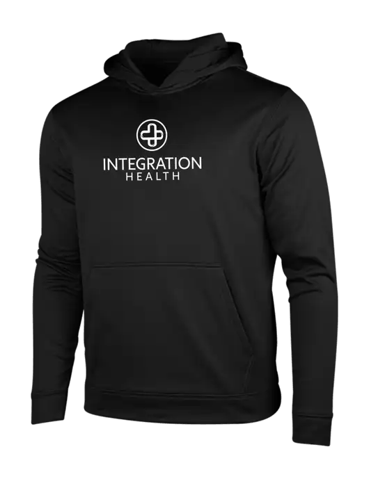 Black Fleece Sport-Wick Hooded Pullover w/Integration Health Logo