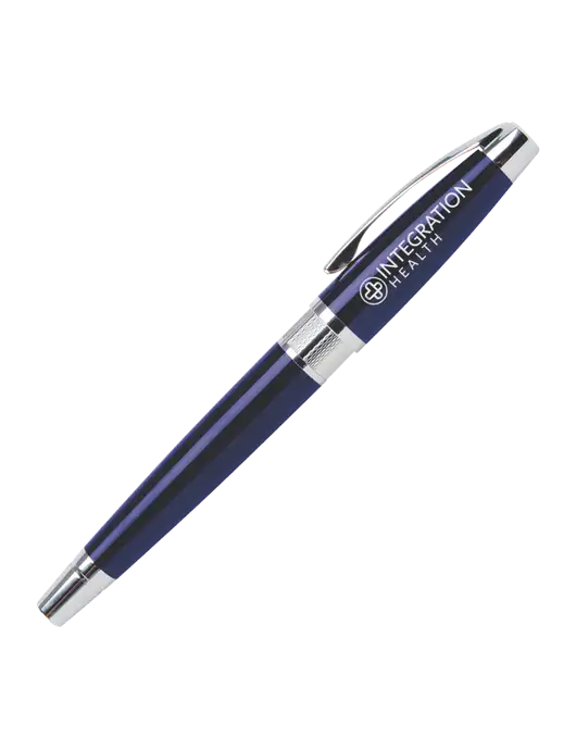 Masscotti Navy Rollerball Pen - Black Ink w/Integration Health Logo