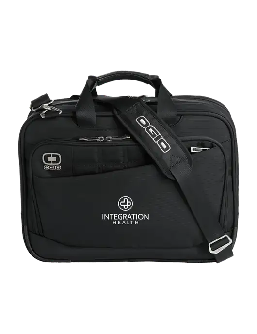 OGIO Black Element Laptop Messenger Bag w/Integration Health Logo