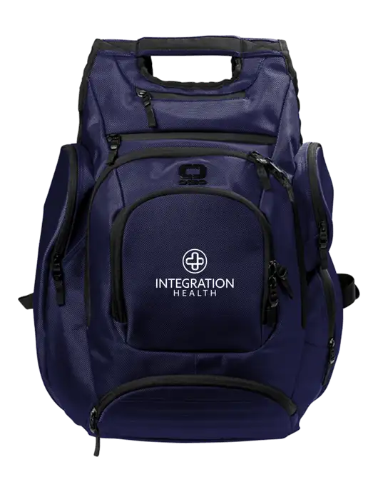 OGIO Navy Metro Ballistic Laptop Backpack w/Integration Health Logo