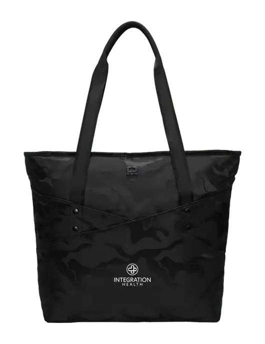 OGIO Black Camo Downtown Tote 
 w/Integration Health Logo