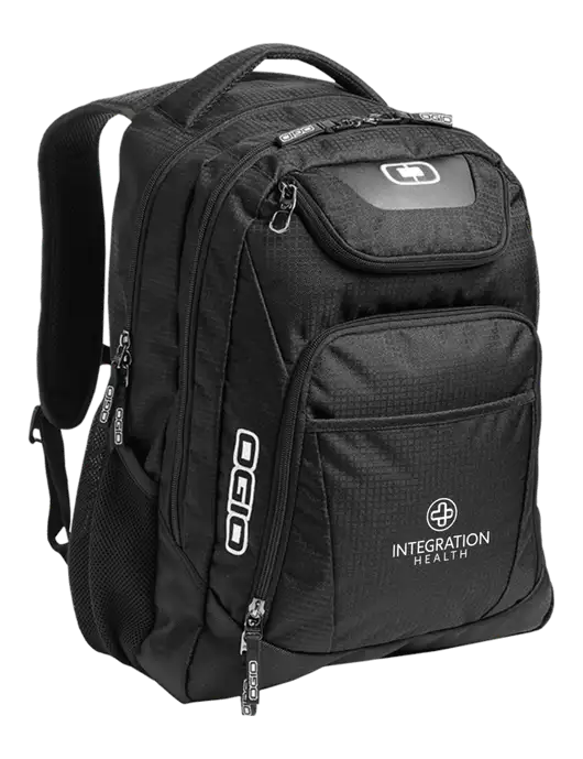 OGIO Black/Silver Excelsior Laptop Backpack w/Integration Health Logo