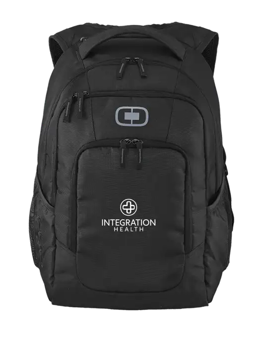 OGIO Black Logan Laptop Backpack
 w/Integration Health Logo