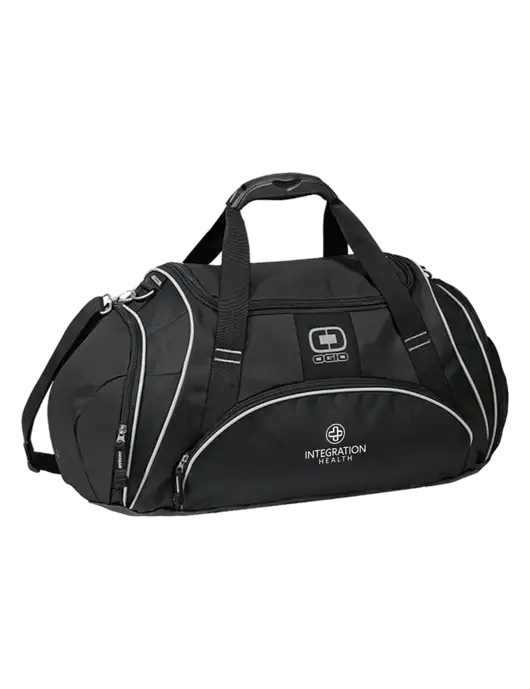 OGIO Black Crunch Duffel
 w/Integration Health Logo