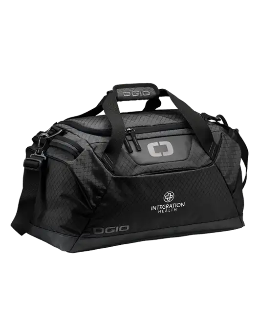 OGIO Black Catalyst Duffle
 w/Integration Health Logo