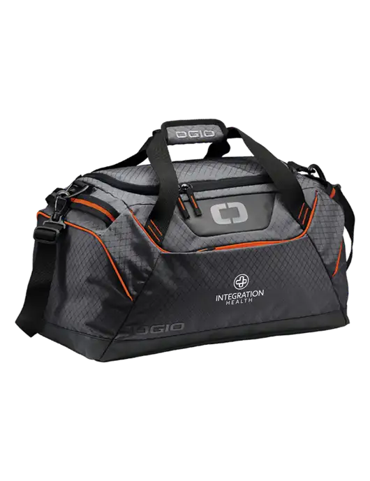 OGIO Tarmac/Orange Catalyst Duffle
 w/Integration Health Logo