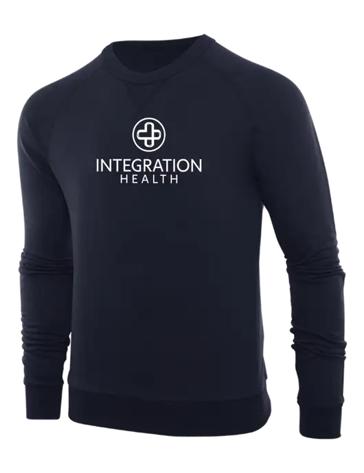 Allmade Dark Navy Organic French Terry Crewneck Sweatshirt w/Integration Health Logo