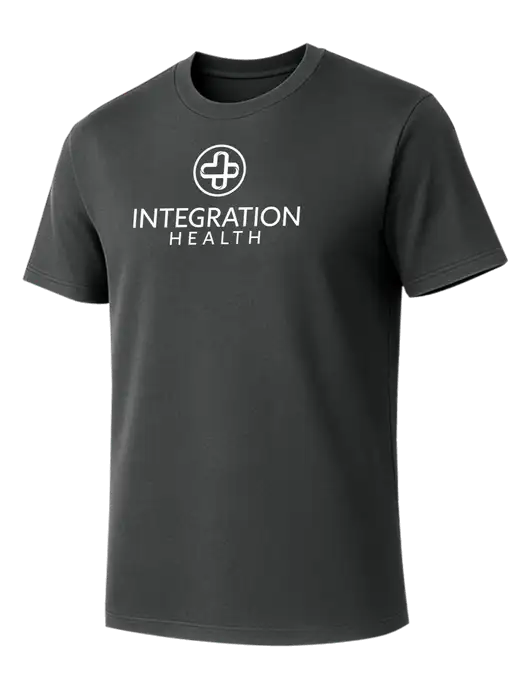 Allmade Charcoal Grey Organic Cotton Tee w/Integration Health Logo