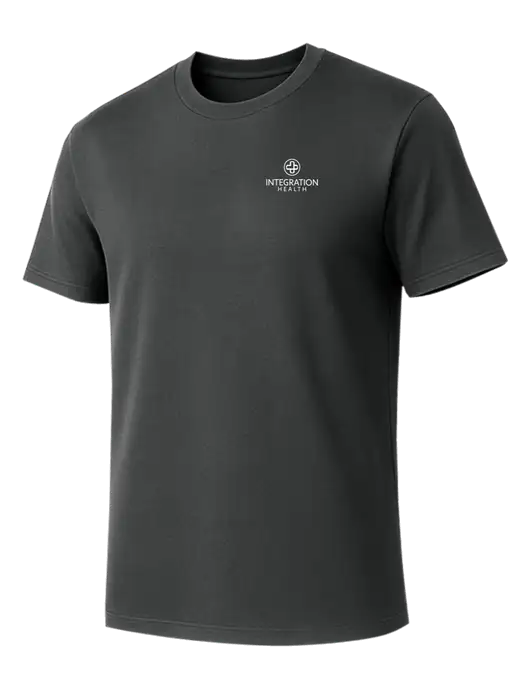 Allmade Charcoal Grey Organic Cotton Tee w/Integration Health Logo