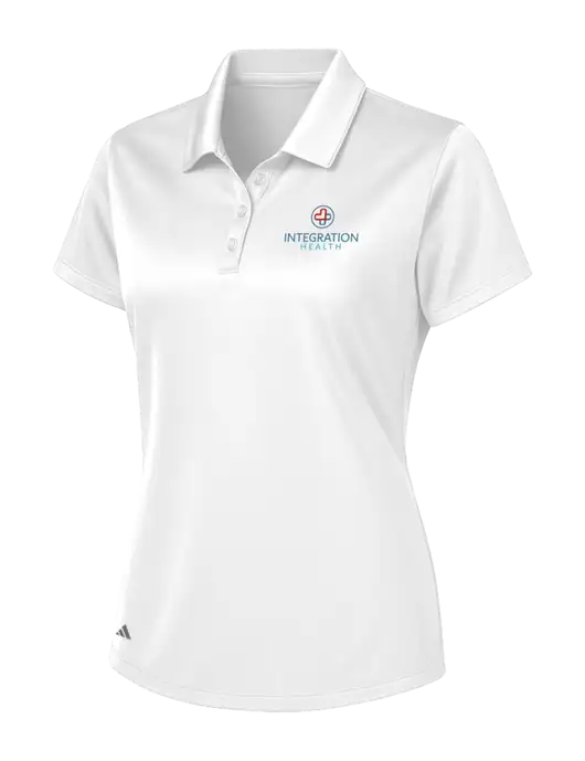 Adidas White Womens Basic Sport Polo w/Integration Health Logo