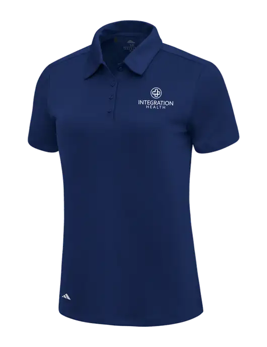Adidas Navy Blue Womens Ultimate Solid Polo w/Integration Health Logo