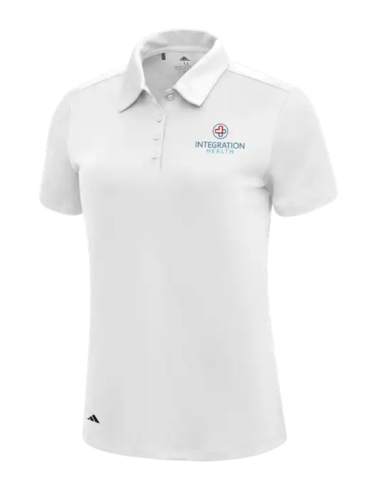 Adidas White Womens Ultimate Solid Polo w/Integration Health Logo
