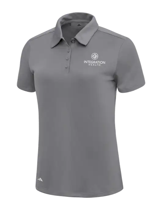 Adidas Medium Grey Womens Ultimate Solid Polo w/Integration Health Logo