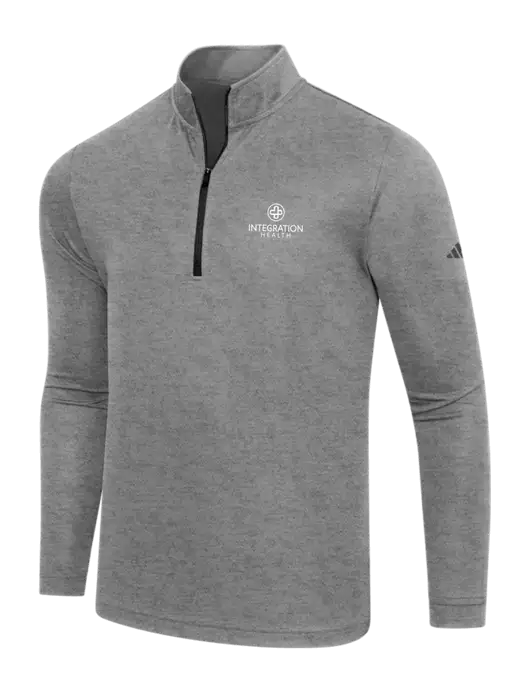 Adidas Black Heather  Lightweight Quarter Zip Pullover w/Integration Health Logo