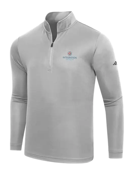 Adidas Medium Grey  Lightweight Quarter Zip Pullover w/Integration Health Logo
