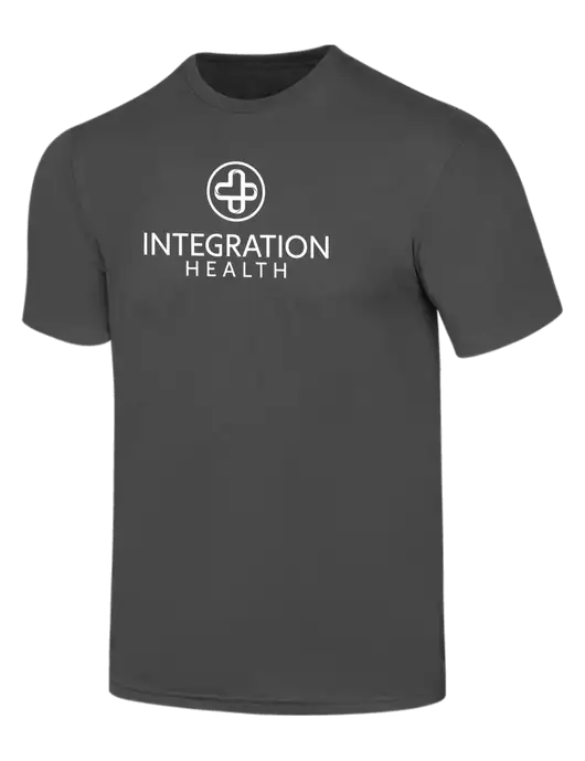 Simply Soft Charcoal 4.5oz  Poly/Combed Ring Spun Cotton T-Shirt w/Integration Health Logo