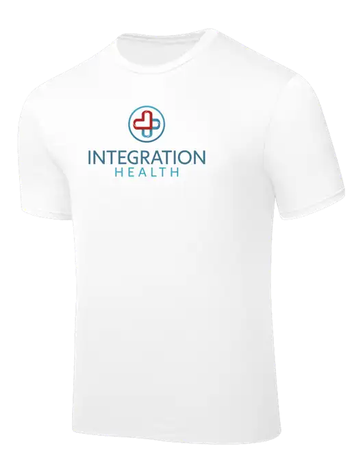 White PosiCharge Competitor Tee w/Integration Health Logo
