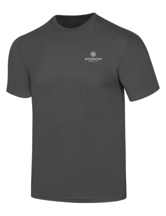Simply Soft Charcoal 4.5oz  Poly/Combed Ring Spun Cotton T-Shirt w/Integration Health Logo