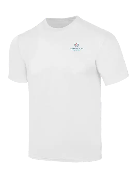 Simply Soft White 4.5oz  Poly/Combed Ring Spun Cotton T-Shirt w/Integration Health Logo