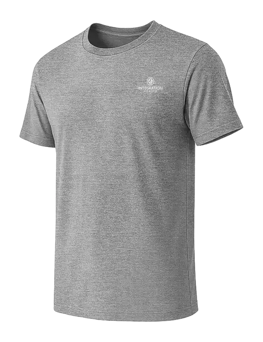 BELLA+CANVAS Heather Grey CVC Short Sleeve Tee w/Integration Health Logo